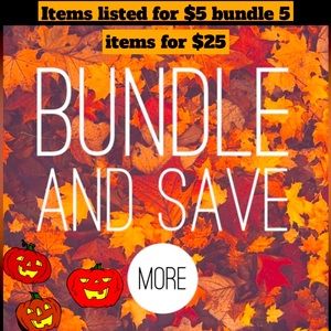 Bundle and save more!! Items listed for $5 bundle 5 items for $25